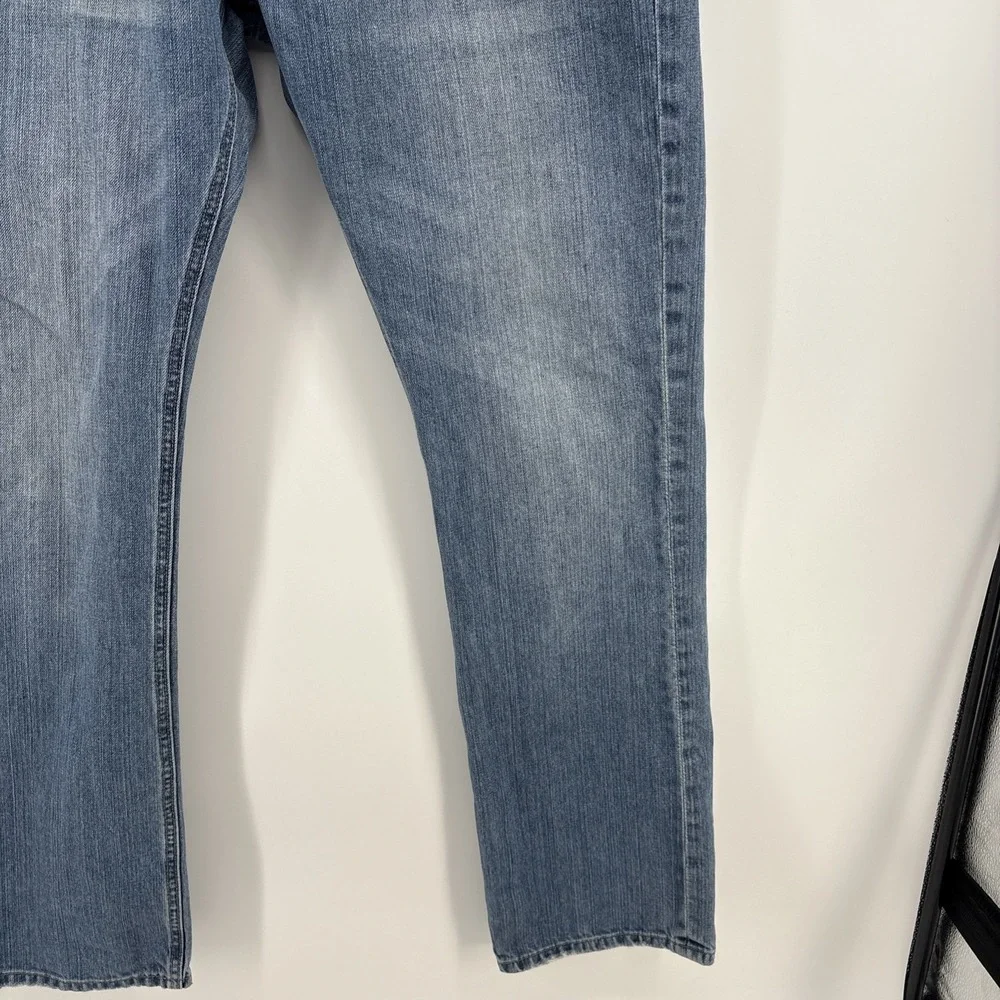 JNCO Jeans Mens 38x33 Denim Jeans Blue Slim Straight 101 Light‎ Wash 100% Cotton